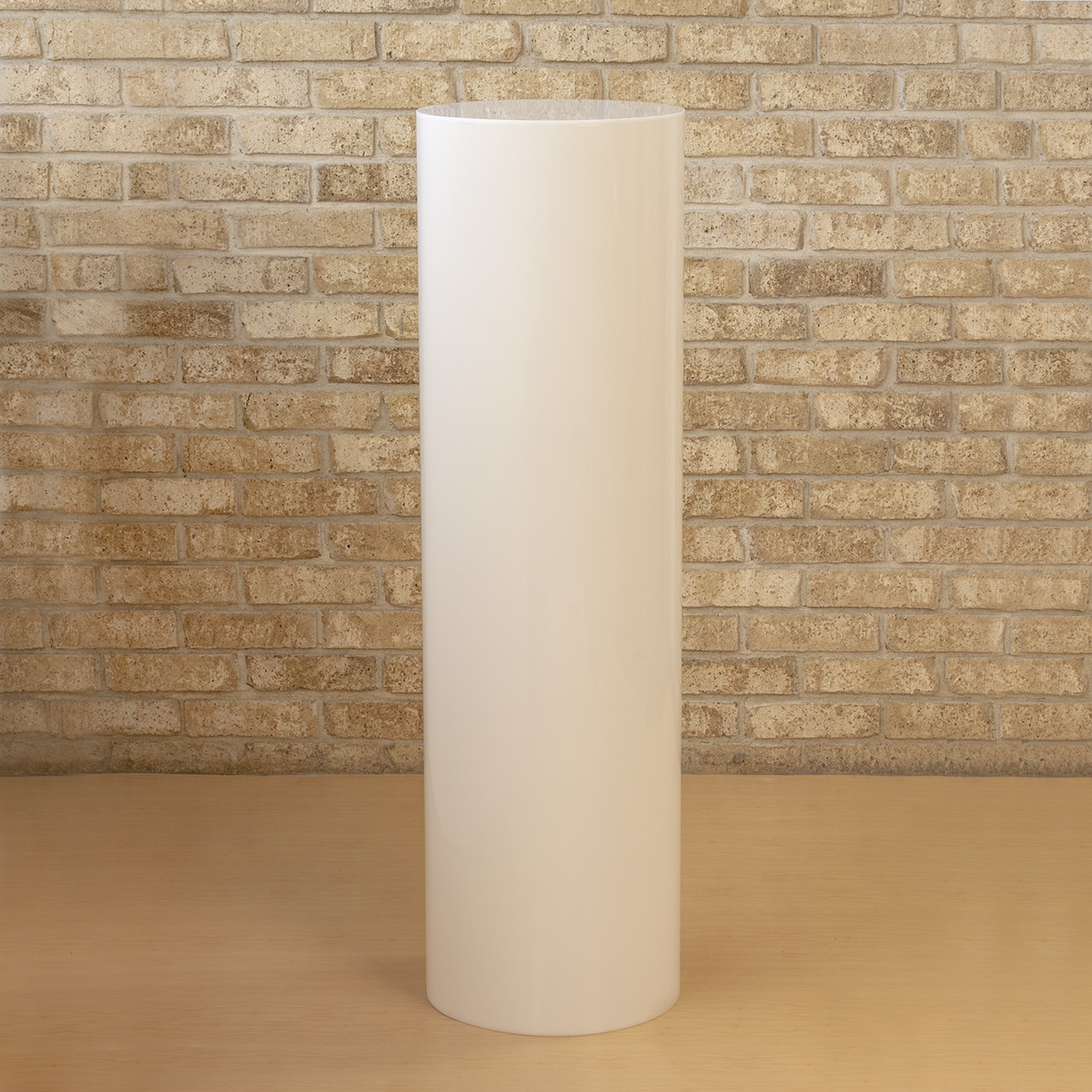 Round White Acrylic Pedestal
