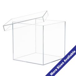 Buy Freestanding small clear acrylic boxes with lids with Custom Designs 