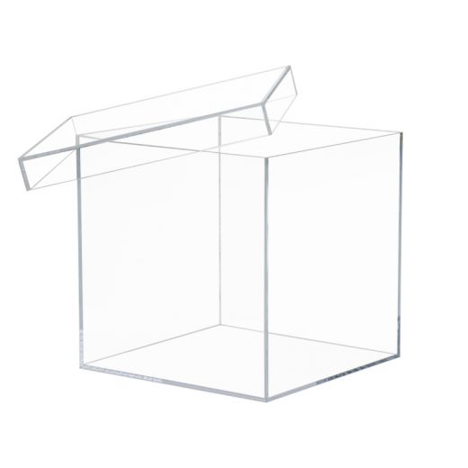 Clear Custom Size Plexiglass Box with Cam Lock Hinged Lid