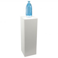 Gloss White Laminate Lighted Pedestal