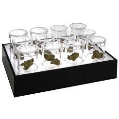LED Cannabis Display with Clear Insert (12 Pods Included)