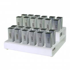 White Acrylic Two Tier Square Lipstick Display