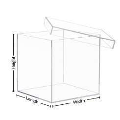 3-Section Acrylic Hinged-Lid Box