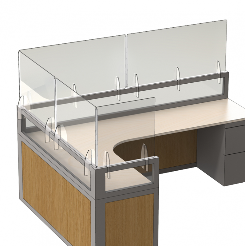 Dropped Center XL Cubicle Wall Shelf 20 X 6 Cm Tacplat Cubicle Accessories  