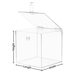 Buy Freestanding acrylic cube plexiglass container with Custom