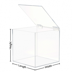 Clear Acrylic Large Storage Box with Clear Top