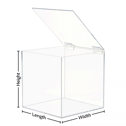 Hinged Plastic Containers- Small, Clear Boxes with Hinged Lids