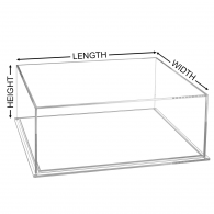 Tall 3-Section Acrylic Hinged-Lid Box