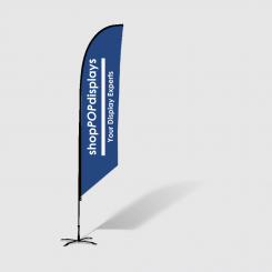 13' Feather Flag Angled Corner Double Sided Custom Print