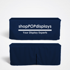 8' Fitted Table Cover Zipper Back Custom Print