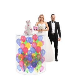 Round Clear Acrylic Display Pedestal