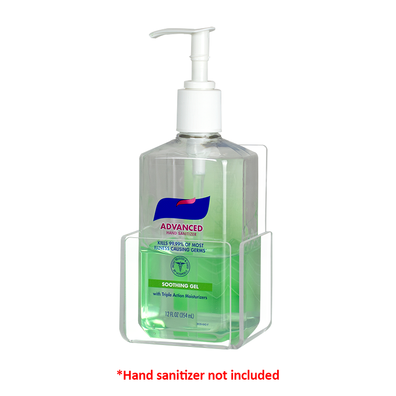 Acrylic Hand Sanitizer Holder, Tabletop Or Wall Mounted Clear