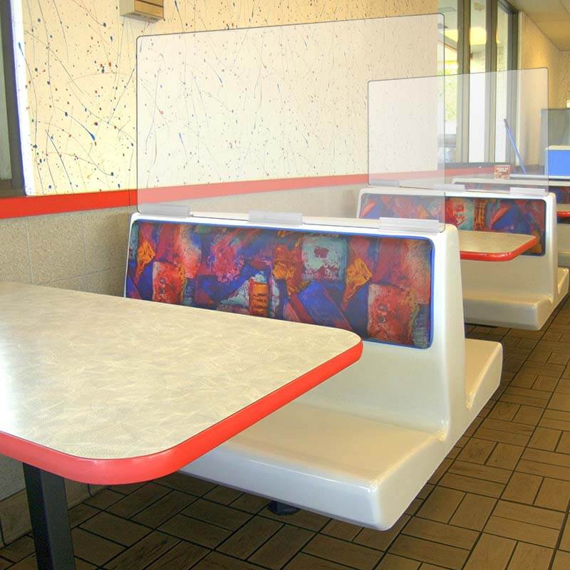 Cafeteria Dividers Plastic Sheet - Mobile