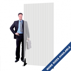 Lightweight Durable Portable Floor Standing Sneeze Guard Divider 72"H to 96"H