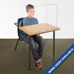 Value Clear PETG School Desktop Sneeze Shield