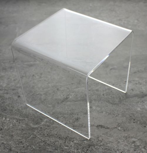 Set of 3 Clear Acrylic 2-tier steps display Riser Stand 10" X 4.75"  WHOLESALES