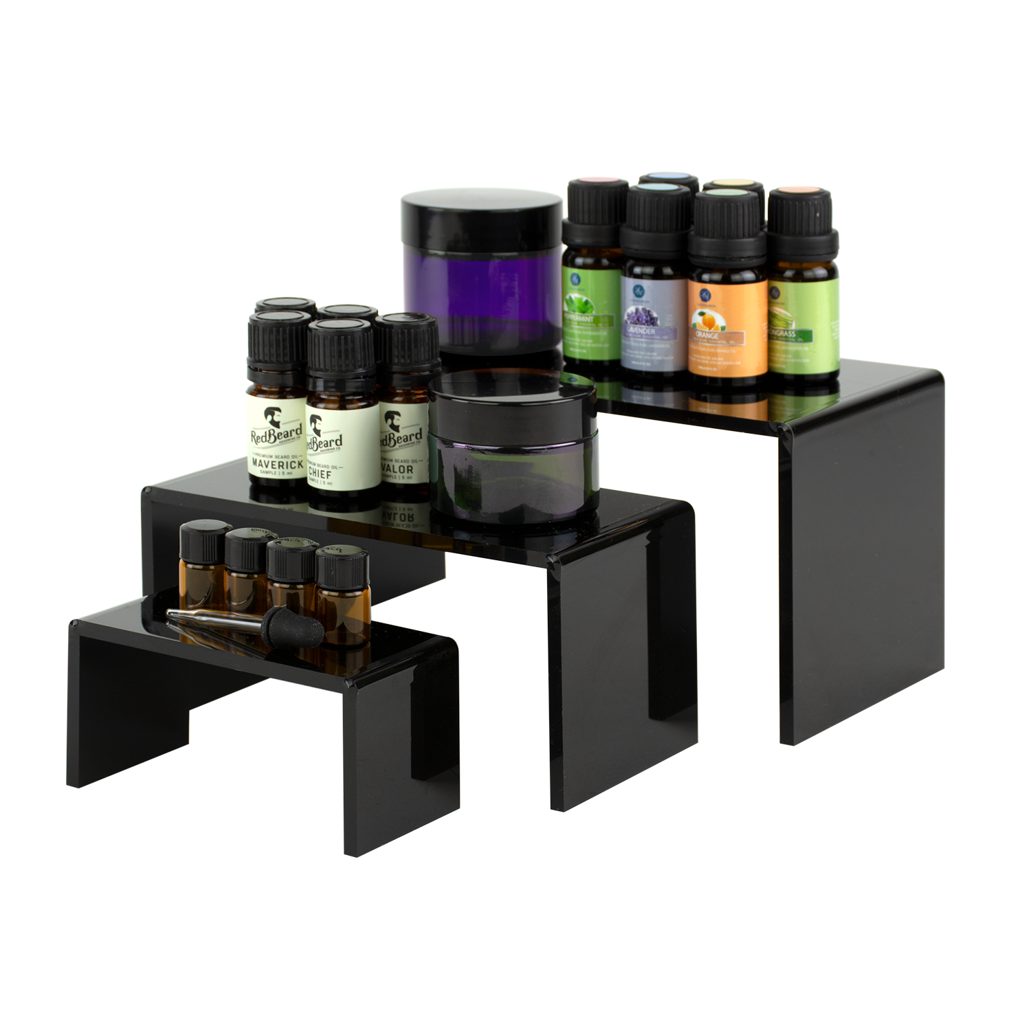 Narrow Black Acrylic U Risers - Set of 3 - Buy Acrylic ...