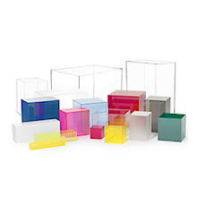 sourcing map Acrylic Clear Display Case Box Dustproof Protection Showcase Cube Collectibles Show Box 20x20x30cm 