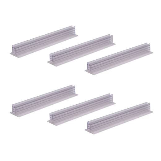 T Shaped Gripper Connectors Pack Of 6 For Barrier Shields Popdisplays - Plexiglass Corner Connectors T Shaped Gripper Connectors Pack Of 6 For Barrier Shields Popdisplays - Plexiglass Corner Connectors