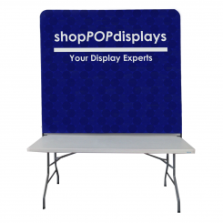 8'W Backwall Table Top Display Banner with Frame Custom Print