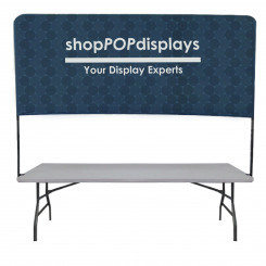 8'W Half Wall Table Top Display Banner with Frame Custom Print